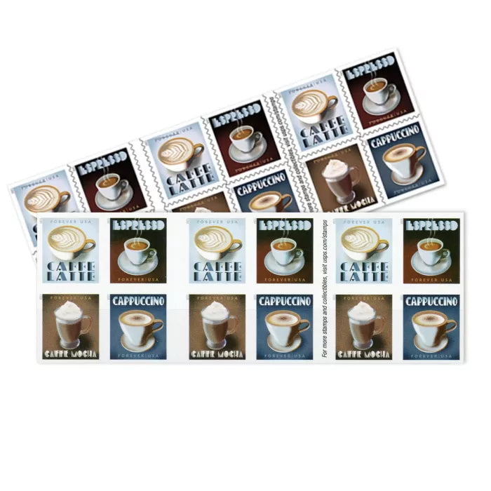 Espresso Drinks Coffee Forever Postage Stamps