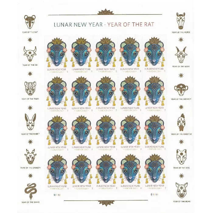 Year of the Rat Lunar New Year Forever First Class Postage Stamps